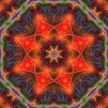 Mandala kaleidoscope, abstract creative digital design, oriental
