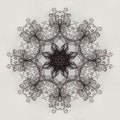 Mandala made of sacred ornamental tree of life symbol. Royalty Free Stock Photo