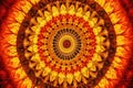 mandala made of sunrays and warm colors