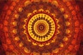 mandala made of sunrays and warm colors