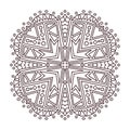 Mandala mehndi design. Colouring book page.