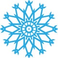 Snowflake vector blue icon