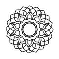 Mandala motif floral decoration mystical line style icon