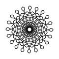 Mandala motif floral decoration mystical line style icon