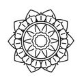 Mandala motif floral decoration mystical vintage line style icon