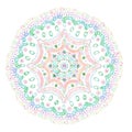 Mandala multicolor with abstract flowers abstraction illustration