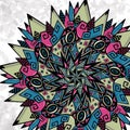 Mandala multicolor illustration for your designs.