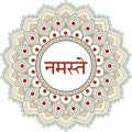 Mandala with Namaste on sanscrit