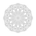 Mandala Natures coloring book page for kdp book interior