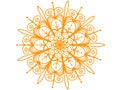 Mandala orange on white background