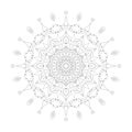 Mandala. Oriental decorative flower pattern. Vector illustration isolated on white background Royalty Free Stock Photo