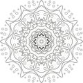 Mandala. Oriental decorative flower pattern. Vector illustration isolated on white background Royalty Free Stock Photo