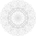 Mandala. Oriental decorative flower pattern. Vector illustration isolated on white background Royalty Free Stock Photo