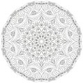 Mandala. Oriental decorative flower pattern. Vector illustration isolated on white background Royalty Free Stock Photo