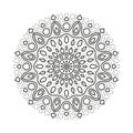 Mandala. Oriental decorative flower pattern. Vector illustration isolated on white background Royalty Free Stock Photo