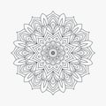 Mandala ornament line art vector for kids coloring pages. Arabic style mandala pattern design. Coloring page for kids. Traditional Royalty Free Stock Photo