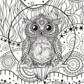 Mandala with owl
