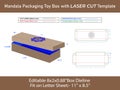 Mandala Packaging Design Toy Box, Laser cut Dieline Template Royalty Free Stock Photo