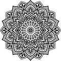 Mandala pattern black and white