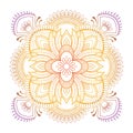 Mandala pattern colored background. Vector illustration. Meditation element for India yoga. Ornament for decorating a Royalty Free Stock Photo