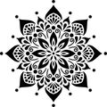 Mandala Pattern Stencil doodles sketch Royalty Free Stock Photo