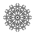 Mandala Pattern Stencil doodles sketch.Ornamental luxury mandala pattern.