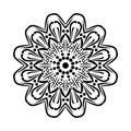 Mandala Pattern Stencil doodles sketch.Ornamental luxury mandala pattern.