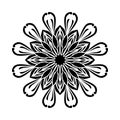 Mandala Pattern Stencil doodles sketch.Ornamental luxury mandala pattern.