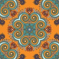 Mandala pattern, Vector seamless repeat, perfect for bohemian or boho-chic style Royalty Free Stock Photo