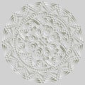 Mandala pattern white 3D gradient good mood