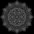 Mandala pattern white doodles sketch