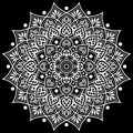 Mandala pattern white doodles sketch