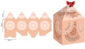 Mandala patterned box. Ethnic decorative elements. Laser cut box template. Jewellery box digital template vector laser files. Royalty Free Stock Photo