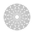 Mandala. Radial Circular Geometric Pattern