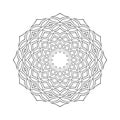 Mandala. Radial Circular Geometric Pattern