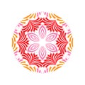 Mandala. Indian colorful ornamentation design isolated on the white background.