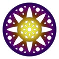 Mandala rosette round design