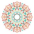 Mandala. Round Colored Ornament Pattern.