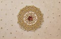 Mandala, sacred, spiritual, with sun crystals handmade wall decoration