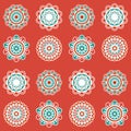 Scandinavian floral vector seamless pattern. Nordic geometric background