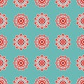 Scandinavian floral vector seamless pattern. Nordic geometric background