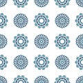 Scandinavian floral vector seamless pattern. Nordic geometric background