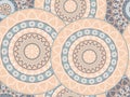 Mandala seamless pattern. Geometric pattern in Buddhist and Hindu style.