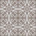 Mandala seamless pattern.Orient ethnic ornament.Brown