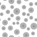 Mandala seamless pattern on white background