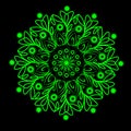 mandala silluette vector art illustrator Royalty Free Stock Photo