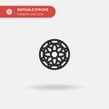 Mandala Simple vector icon. Illustration symbol design template for web mobile UI element. Perfect color modern pictogram on Royalty Free Stock Photo