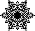 Mandala Stencil Illustration Playful Design Royalty Free Stock Photo