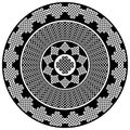 Mandala style Celtic style endless knot symbols in white and black inspired by Irish St Patrick`s Day