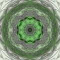 Mandala suitable for meditational in light green, white and teal colors Royalty Free Stock Photo